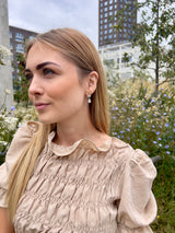 Guld dråbe øreringe
